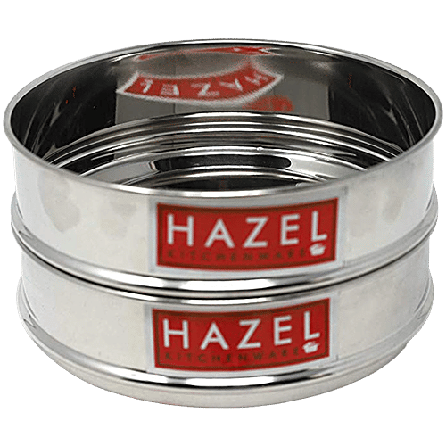 Hazel Stainless Steel Cooker Dabba Set - Flat, Perfect For 5 L Cookers, For Steaming, Reheating, Silver, 750 ml  