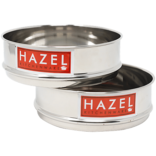 Hazel Stainless Steel Cooker Dabba Set - Flat, Perfect For 5 L Cookers, For Steaming, Reheating, Silver, 750 ml  