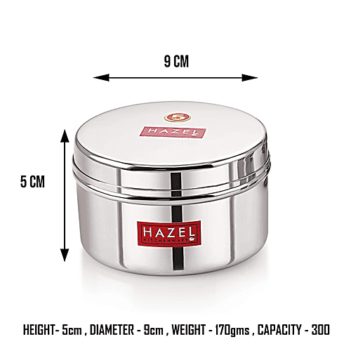 Buy HAZEL Stainless Steel Mini Containers Heavy Gauge, Premium