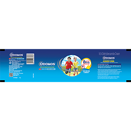 Dabur Odomos Cream With Vitamin E - Natural Mosquito Repellent ,Safe For Children, 14 g  