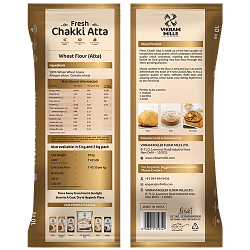 Vikram Mills Chakki Atta, 10 kg