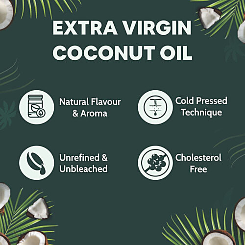 5:15PM Extra Virgin Cold Pressed Coconut Oil - For Hair Growth, Skin & Cooking, 200 ml  