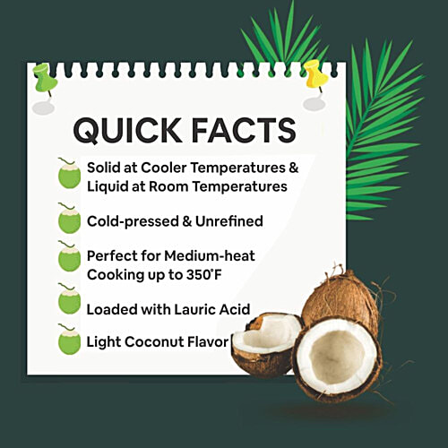 5:15PM Extra Virgin Cold Pressed Coconut Oil - For Hair Growth, Skin & Cooking, 500 ml  