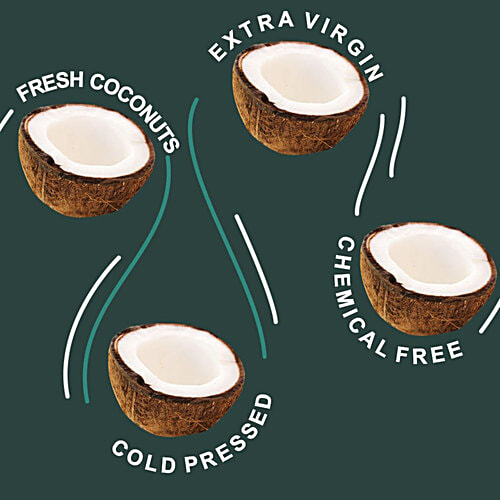 5:15PM Extra Virgin Cold Pressed Coconut Oil - For Hair Growth, Skin & Cooking, 500 ml  