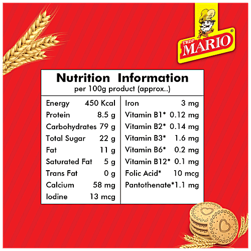 MARIO Marie Biscuits - Vitamins & Minerals Enriched, Light, Perfect With Tea/Coffee, 83 g  