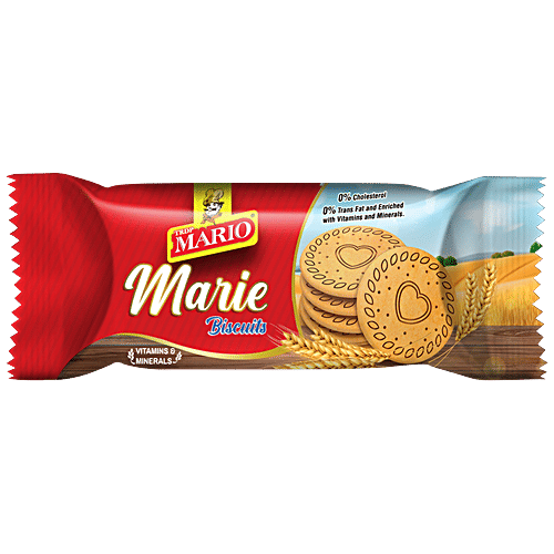 MARIO Marie Biscuits - Vitamins & Minerals Enriched, Light, Perfect With Tea/Coffee, 83 g  