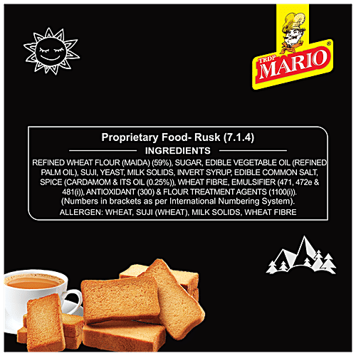 MARIO Rusk - Oven Fresh, No Transfat, Crunchy Teatime Snack, 425 g  