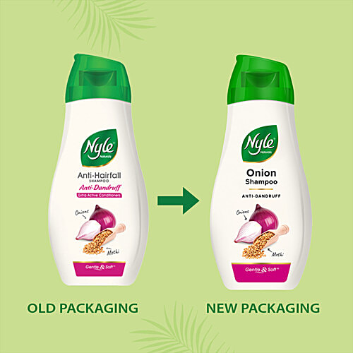 Nyle Naturals Onion Anti-Dandruff Shampoo - With Methi, 180 ml  Gentle & Soft