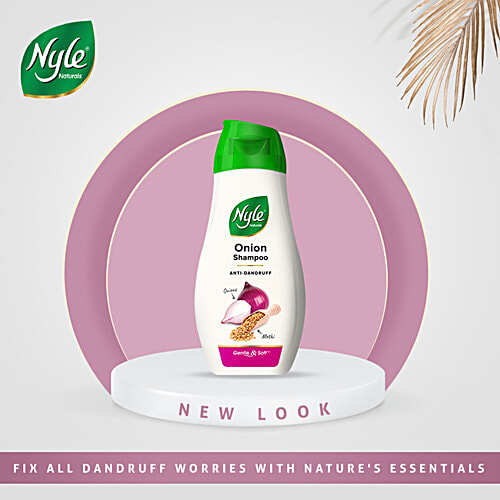 Nyle Naturals Onion Anti-Dandruff Shampoo - With Methi, 180 ml  Gentle & Soft