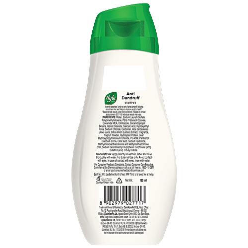 Nyle Naturals Anti-Dandruff Shampoo - With Curd & Lemon, 180 ml  Gentle & Soft