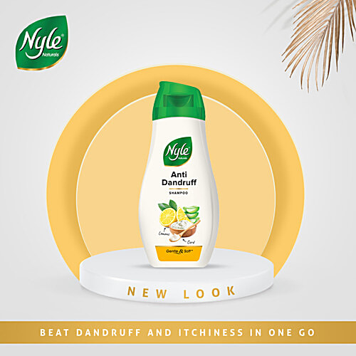 Nyle Naturals Anti-Dandruff Shampoo - With Curd & Lemon, 180 ml  Gentle & Soft