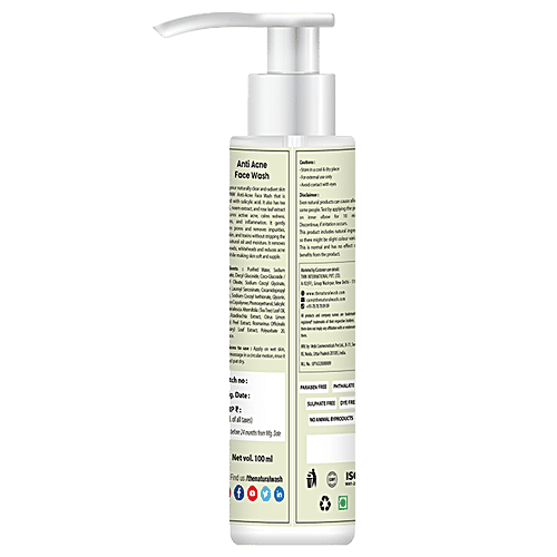 TNW-The Natural Wash Anti-Acne Face Wash - Neem & Salicylic Acid, Reduces Blemishes, Controls Excess Oil, 100 ml  