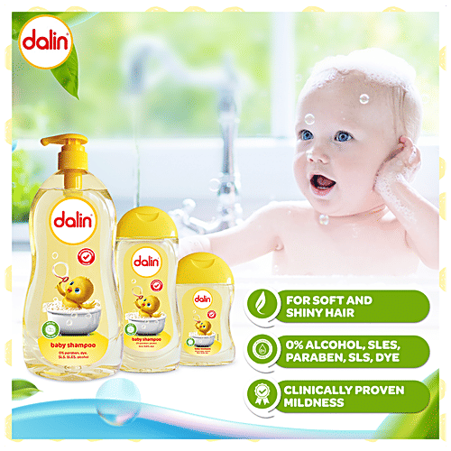 Dalin Baby Shampoo - pH Balanced, Tear-Free Formula, No Paraben, For Soft & Shiny Hair, 500 ml  