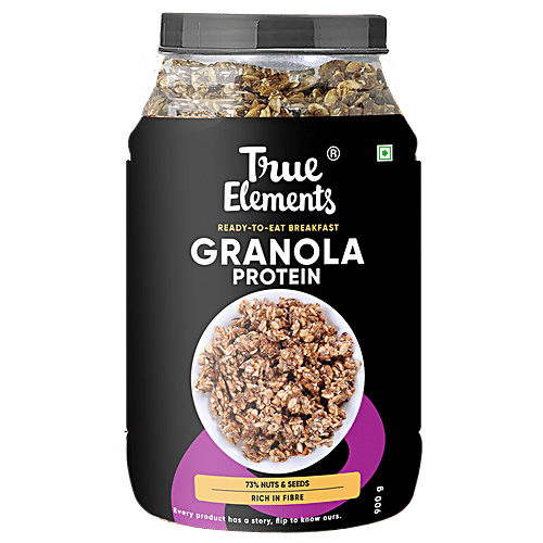 True Elements Protein Granola - Rich In Fibre, Energy Booster, 900 g Bottle 