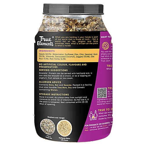 True Elements Protein Granola - Rich In Fibre, Energy Booster, 900 g Bottle 