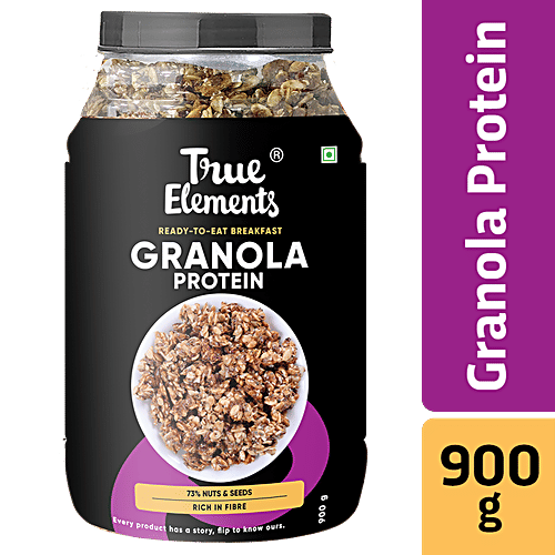 True Elements Protein Granola - Rich In Fibre, Energy Booster, 900 g Bottle 