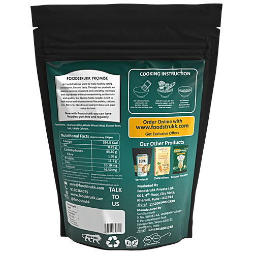 Foodstrukk Quinoa Hakka Noodles - Super Food, Nutrient Dense, Natural, 180 g Pouch 
