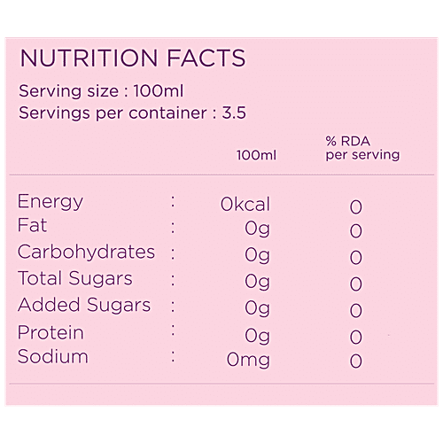 Zenzi Sparkling Water - Lychee Rose, Natural Flavour, 350 ml Bottle 