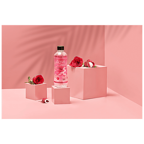 Zenzi Sparkling Water - Lychee Rose, Natural Flavour, 350 ml Bottle 