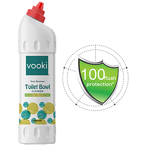 Vooki Stain Resistant Toilet Bowl Cleaner, 500 ml 100% Flush Protection