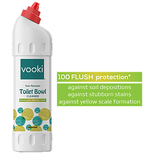 Vooki Stain Resistant Toilet Bowl Cleaner, 500 ml 100% Flush Protection