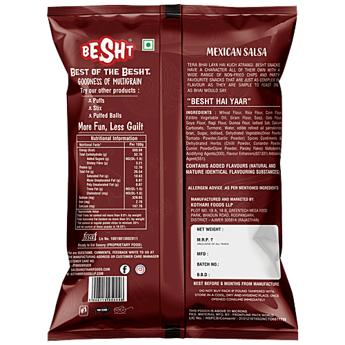 Buy BESHT Multigrain Chips Mexican Salsa, Rich In Fibre, NonFried