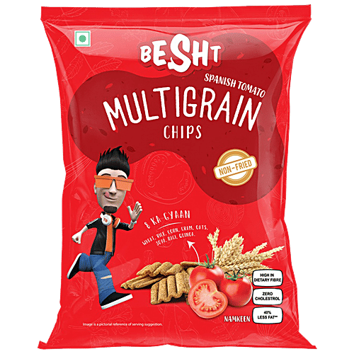 Buy BESHT Multigrain Chips Spanish Tomato, Rich In Fibre, NonFried