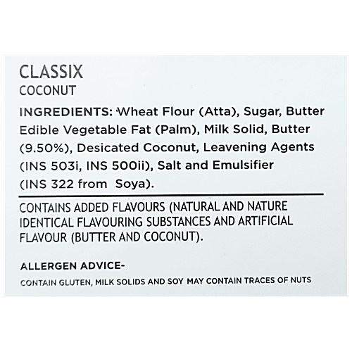 BETTER BITE Classix Coconut Cookies - Rich, Crispy & Crunchy, Tea Time Snack, 50 g Pouch 