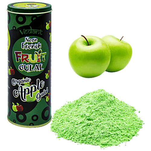 Vedant Fruit Gulal - Apple, Organic, Herbal, Skin Friendly, Non-Toxic, For Holi, 175 g  