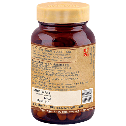 Organic Wellness Ow' Zeal Triphala Capsules - Amalaki, Haritaki & Bibhitaki Fruits, Digestive Supplement, 90 pcs  