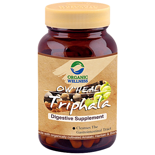 Organic Wellness Ow' Zeal Triphala Capsules - Amalaki, Haritaki & Bibhitaki Fruits, Digestive Supplement, 90 pcs  