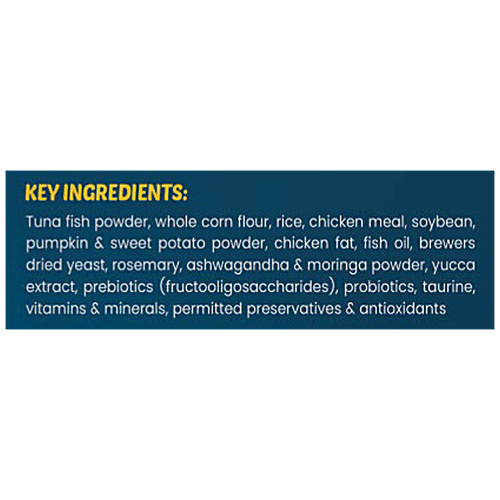 Wiggles.in Kittibles - Cat Food Dry, Adult, Chicken, Tuna Fish, Ashwagandha, Rosemary Extract, 1 kg  