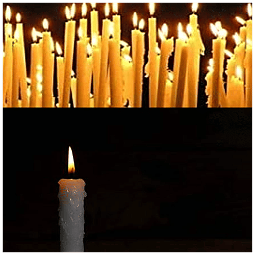 Buy Klassic Bliss Festive Candles Small, Regular Size, White, Online