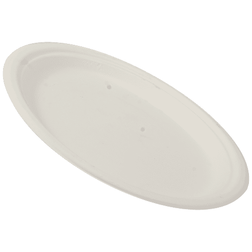 Klassic Disposable Biodegradable Bagasse Plate - Round, Plain, 10", Eco-Friendly, Light Weight, 25 pcs  