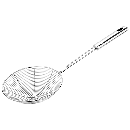 Tiara Prime Frying/Mesh/Puri Strainer - With Long Handle, Strong & Durable, 18 Cm, 95 g  