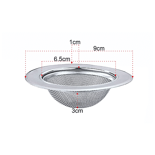 Tiara Sinko Stainless Steel Sink Jali/Strainer - Rust Proof, Strong & Durable, 9 Cm, 40 g  