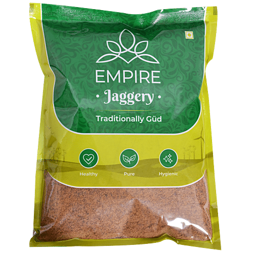 Empire Jaggery Powder - Made From Sugar Cane Juice, Healthy & Pure, Natural Sweetener, 1 kg Pouch