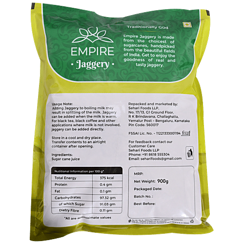 Empire Jaggery Balls - Made From Sugar Cane Juice, Healthy & Pure, Natural Sweetener, 900 g Pouch 