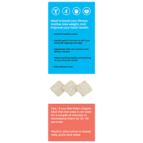 SUPRFIT Rice Cakes - Classic Plain, Unsalted, Supports Weight Loss, Healthy Snack, 120 g  Healthy Snack
 Supports Weight Loss