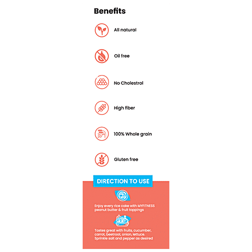 SUPRFIT Rice Cakes - Classic Plain, Unsalted, Supports Weight Loss, Healthy Snack, 120 g  Healthy Snack
 Supports Weight Loss