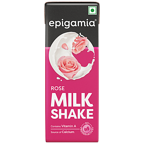 Epigamia  Rose Milkshake - Rich, Creamy, High Protein, 180 ml  