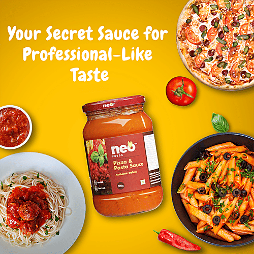 Neo Pizza & Pasta Sauce - Authentic Italian, Non GMO, Farm Fresh, For Cooking, Spread, Dips, 500 g  