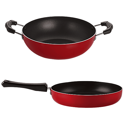 Buy Nirlon NonStick Aluminium Cookware Set Fry Pan & Kadhai