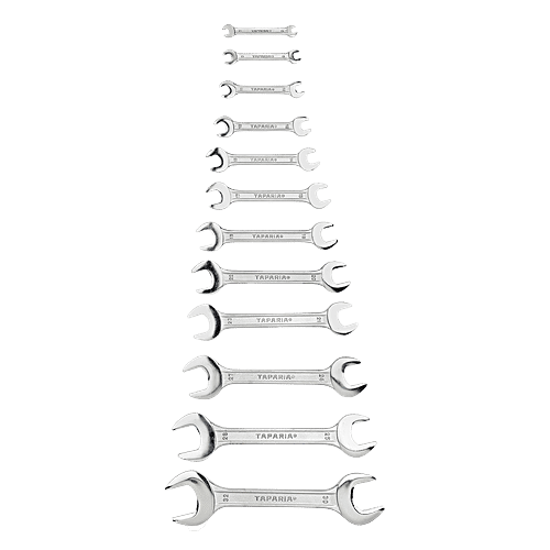 Taparia Double Ended Spanner - Alloy Steel, DEP-12, Corrosion-Free, 12 pcs