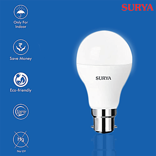 Surya B22 LED Neo Max Lamp - 10W, Cool Daylight, Flicker Free, 4 pcs  