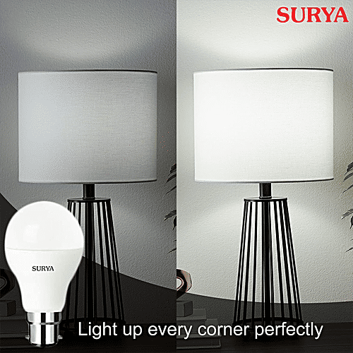 Surya B22 LED Neo Max Lamp - 10W, Cool Daylight, Flicker Free, 4 pcs  