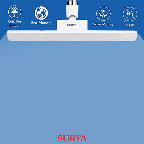 Surya B22 LED Angular-T Bulb - 15W, Cool White, Flicker Free, 1 pc  