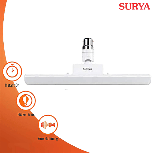 Surya B22 LED Angular-T Bulb - 15W, Cool White, Flicker Free, 1 pc  