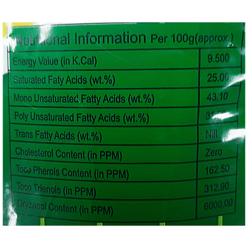 Vijaya Refined Rice Bran Oil - Boost Immunity & Contains Good Fats, 1 L Pouch 