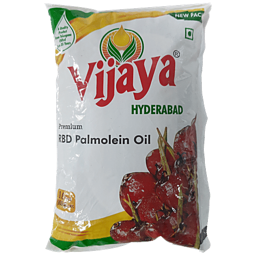 Vijaya Premium RBD Palmolein Oil - Rich In Natural & Powerful Antioxidants, 1 L Pouch 